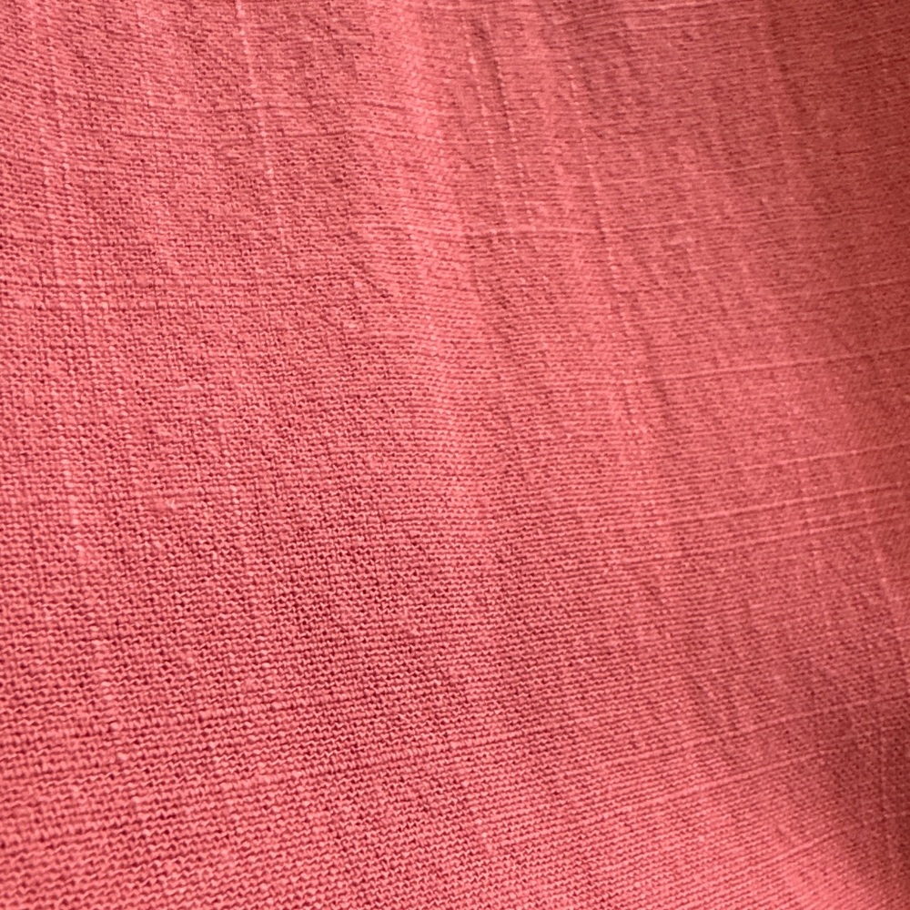 Tarse burnt Red Ruffle linen Pants - Picture 4 of 5